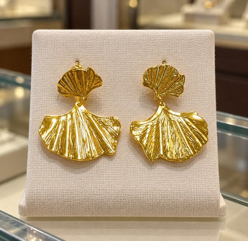 18k gold plated - 18k, leaf